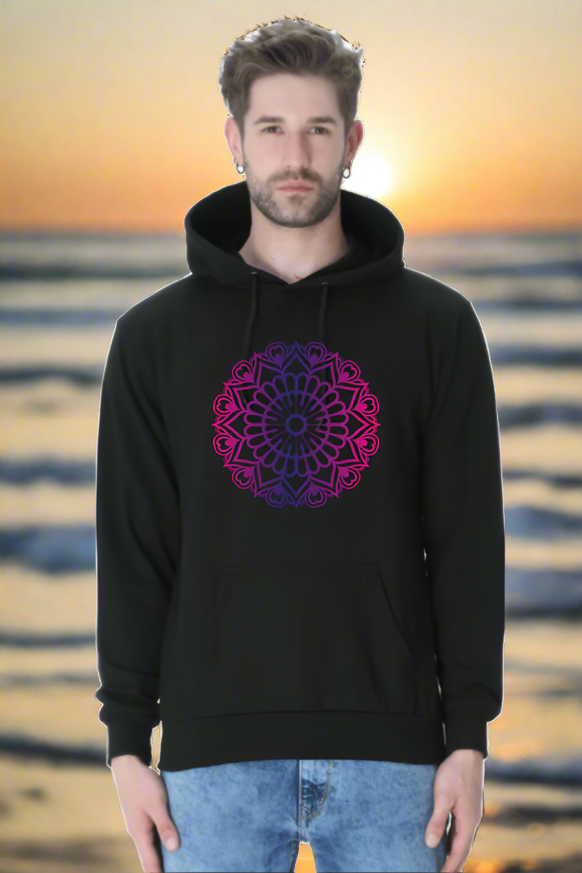 Purple Mandala Unisex Casual Hoodie