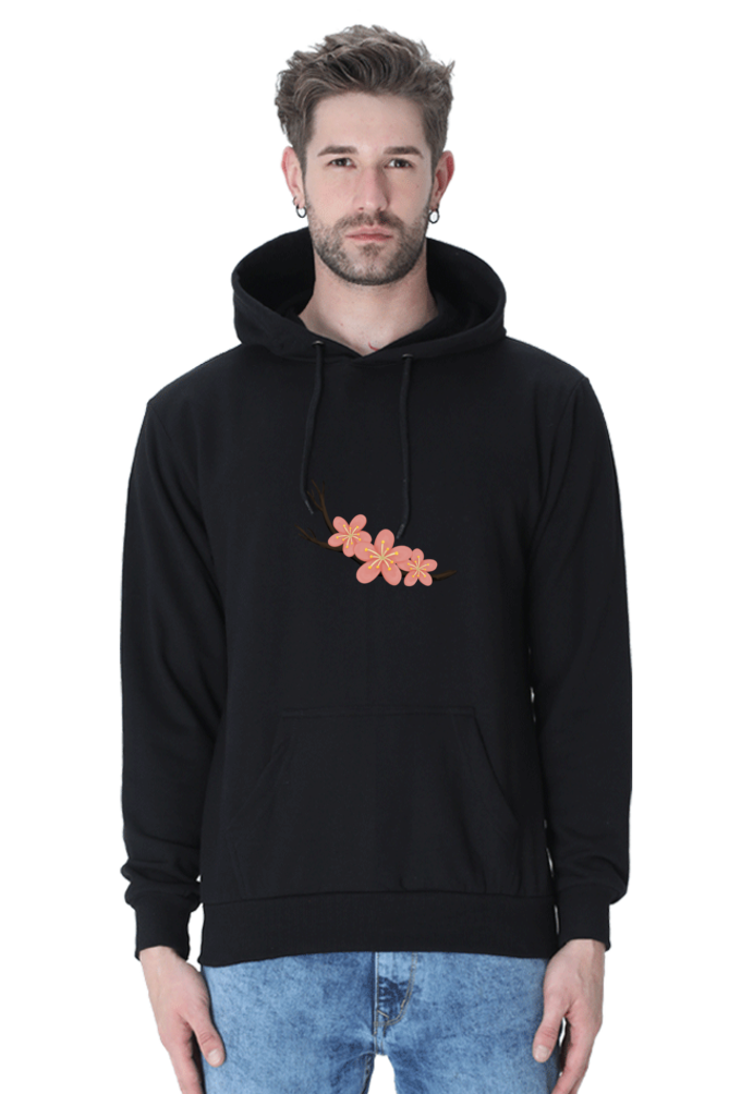 Sakura Unisex Casual Hoodie Black