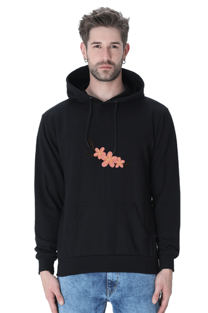 Sakura Unisex Casual Hoodie Black