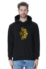 Golden Mandala Right Casual Hoodie Black
