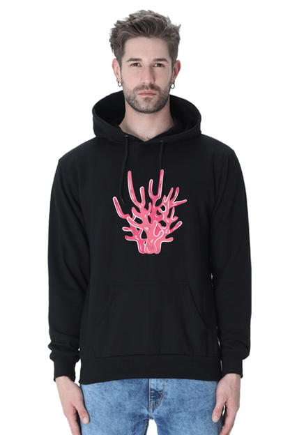 Coral Casual Hoodie Black