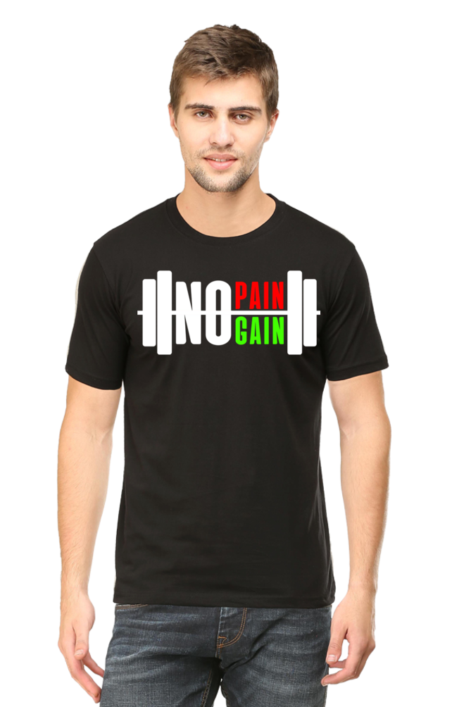 No Gain Half Sleeve T-Shirt Black