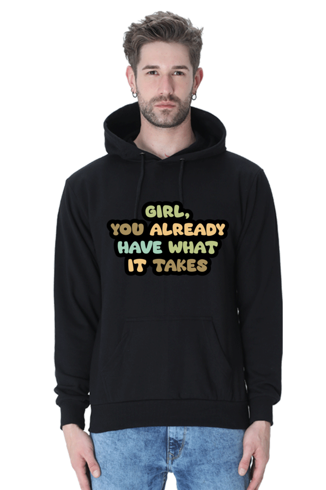 Girl Casual Hoodie Black