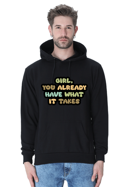 Girl Casual Hoodie Black