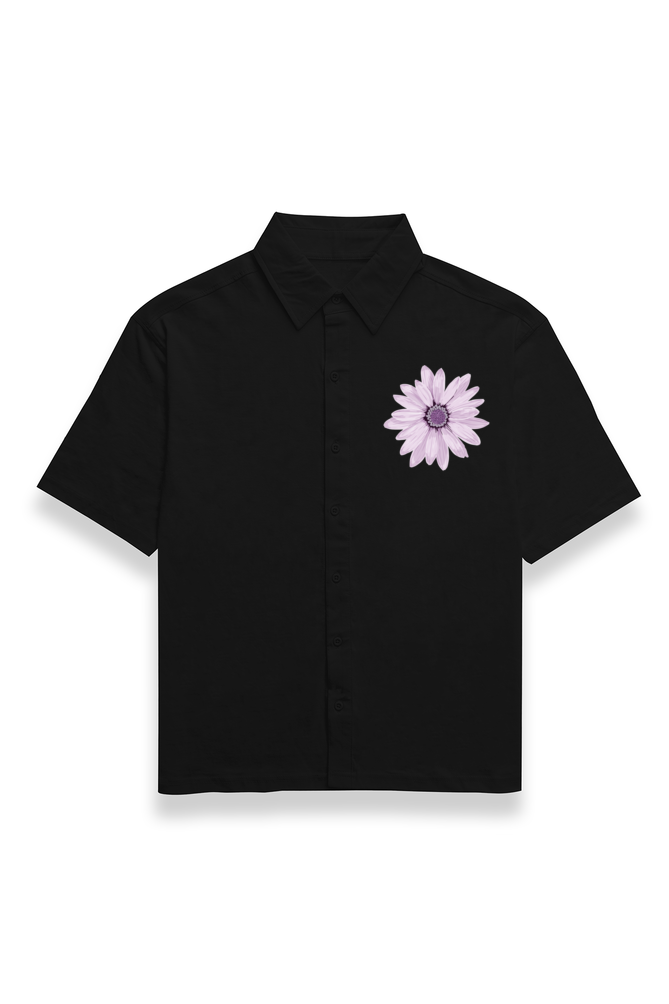 Flower on Butterfly Oversized Cotton Shirt