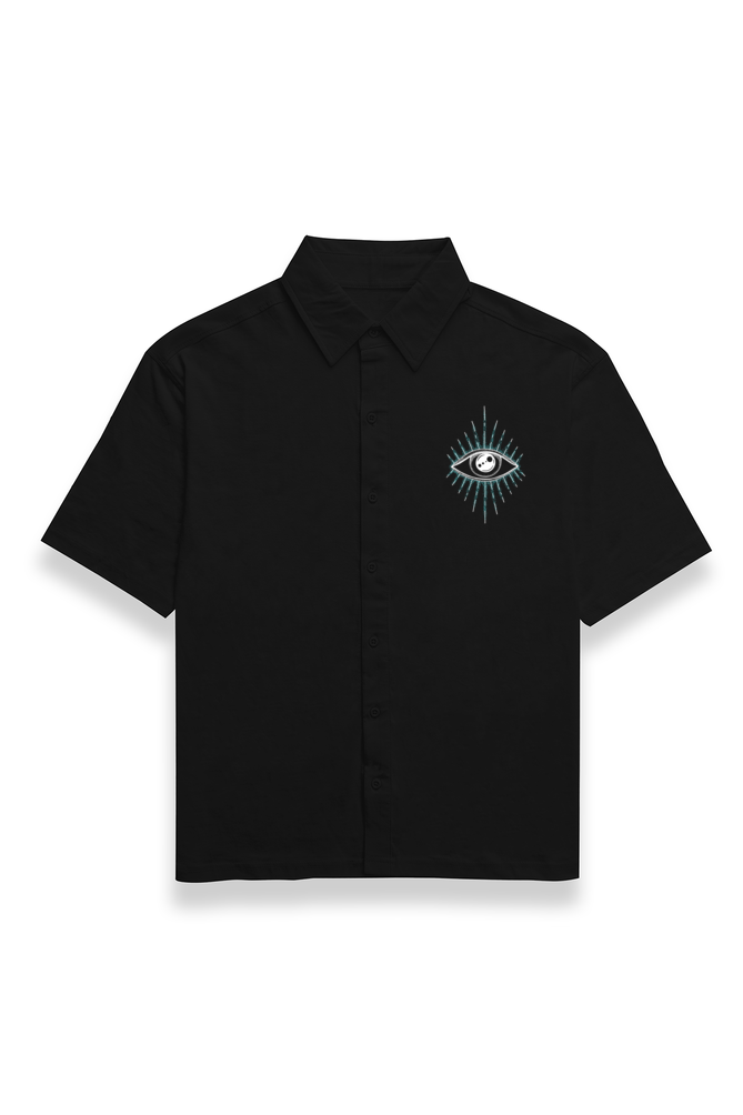 Eyes White Oversized Cotton Shirt