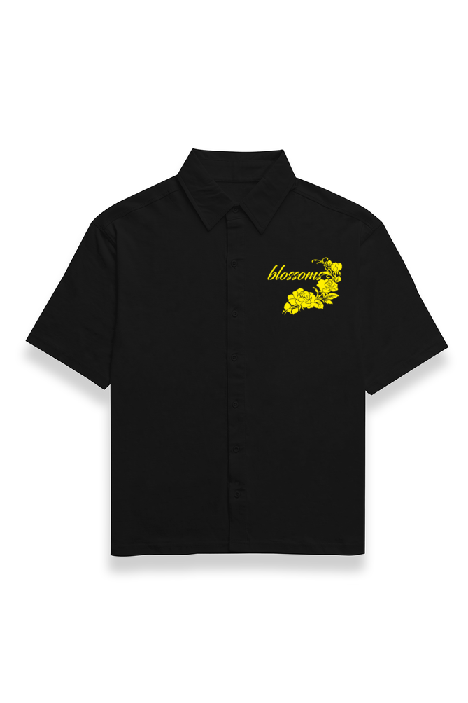 Tiger and Rose Yellow Oversized Cotton Shirt