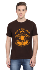 Only a Biker Half Sleeve T-Shirt Coffee Brown