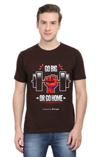 Go Big Half Sleeve T-Shirt Coffee Brown