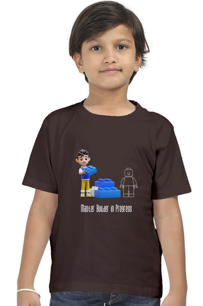 Lego Build Lite Kids T-Shirt Coffee Brown