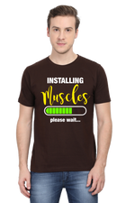 Installing Half Sleeve T-Shirt Coffee Brown