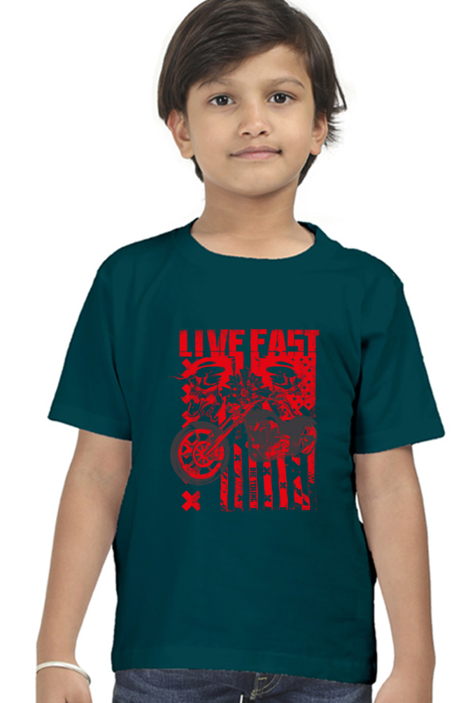 Bike Kid's T-Shirt Petrol Blue