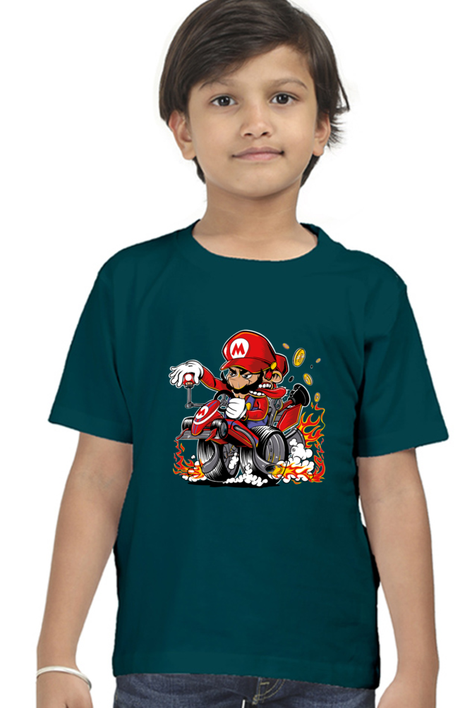 Mario Kid's T-Shirt Petrol Blue