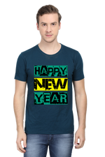 Happy Half Sleeve T-Shirt Petrol Blue