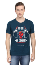 Go Big Half Sleeve T-Shirt Petrol Blue