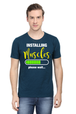 Installing Half Sleeve T-Shirt Petrol Blue