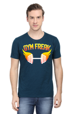 Gym freak Half Sleeve T-Shirt Petrol Blue