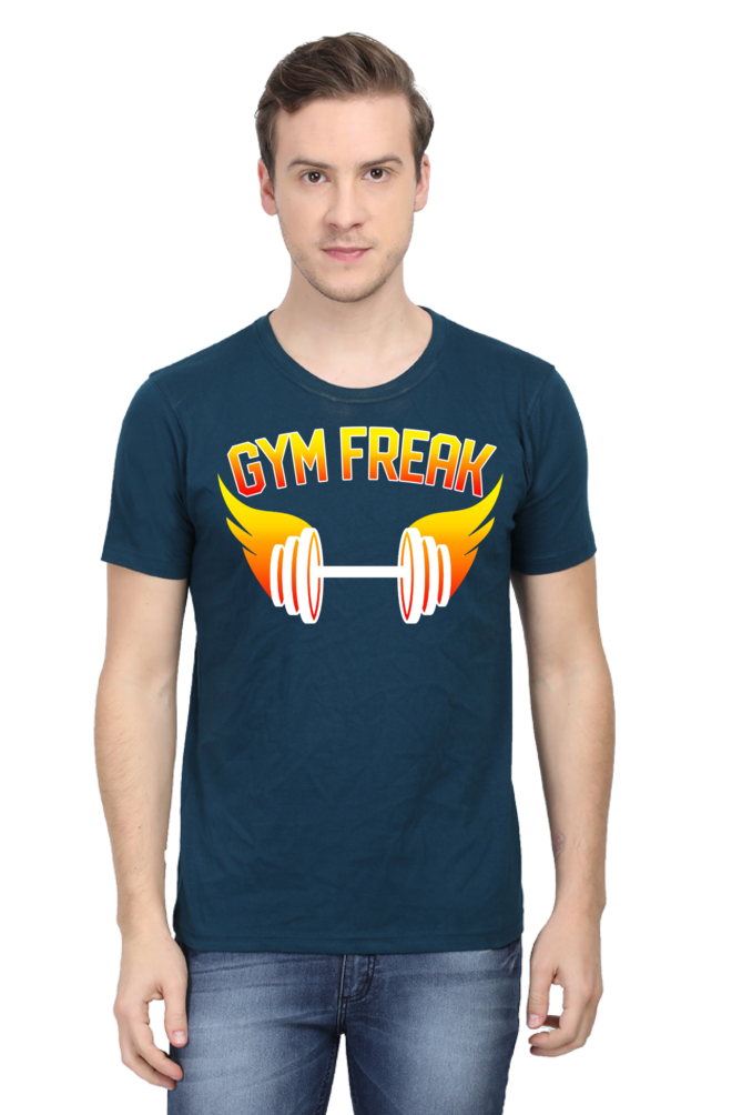 Gym freak Half Sleeve T-Shirt Petrol Blue