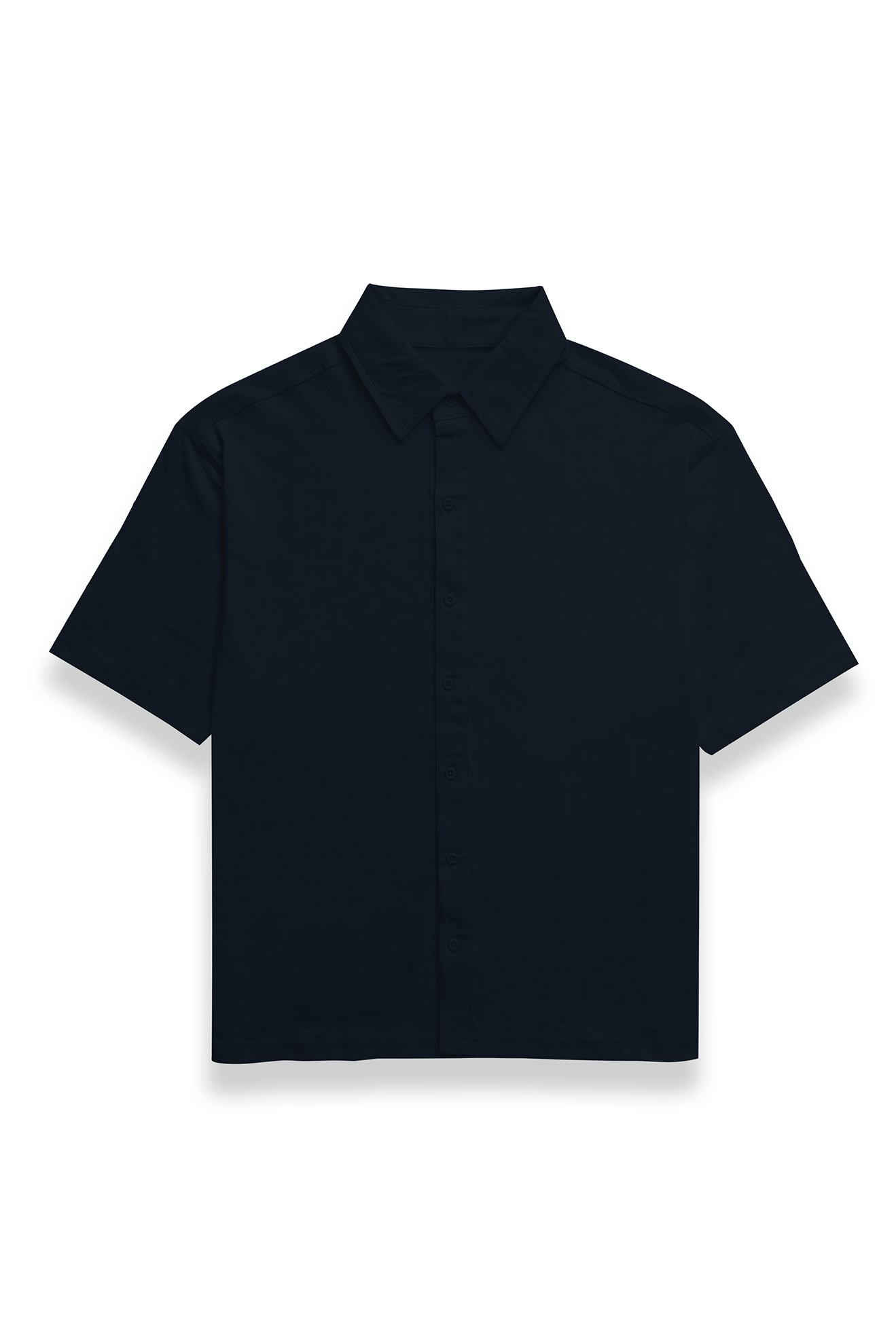 Unisex Premium Oversized Plain Shirt Navy Blue