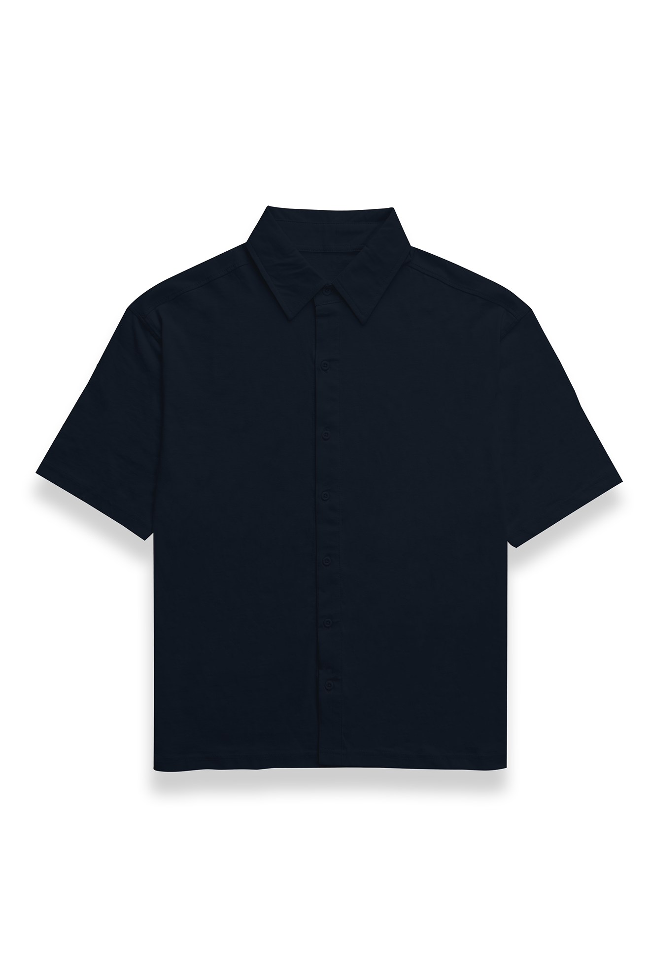 Premium Oversized Plain Shirt Navy Blue