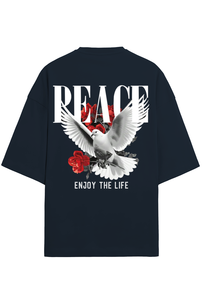 Peace Yourself Terry T-Shirt Navy Blue