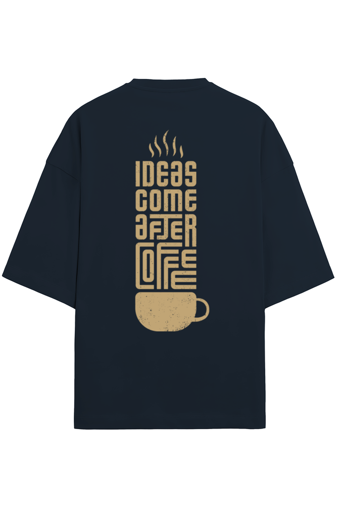 Ideas Terry Oversized T-Shirt Navy Blue