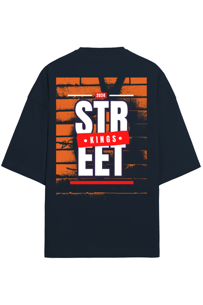 StreetKings Terry Oversized T-Shirt Navy Blue