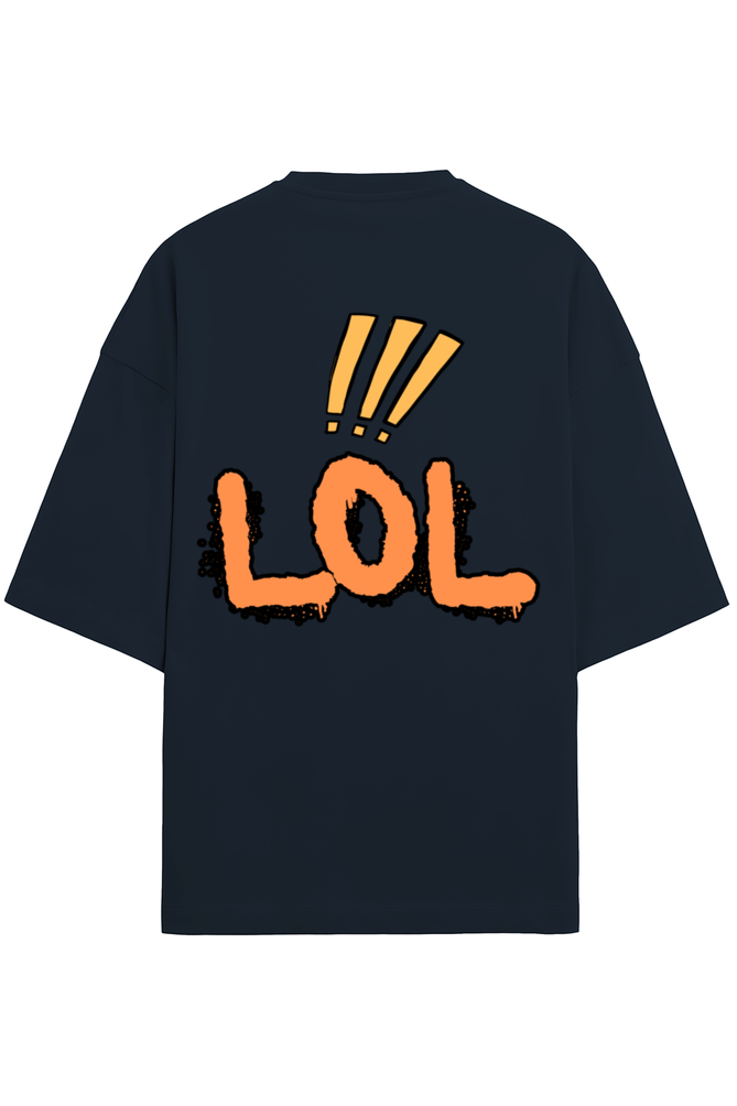 Lol Terry Oversized T-Shirt Navy Blue