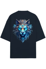 Wolf Terry Oversized T-Shirt Navy Blue