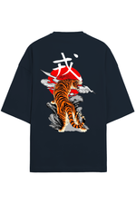 Tiger Terry Oversized T-Shirt Navy Blue
