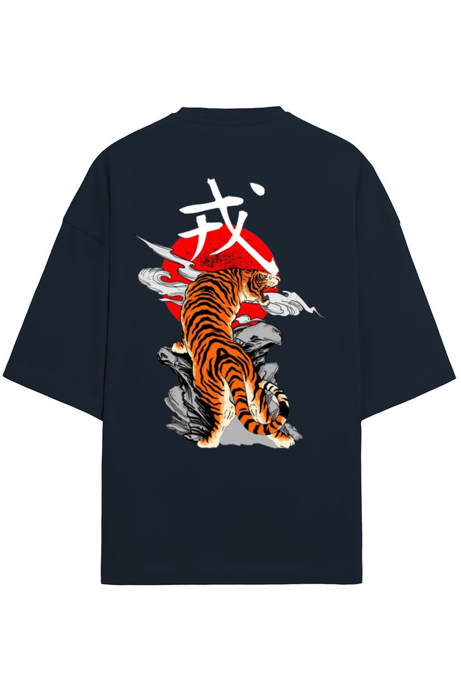 Tiger Terry Oversized T-Shirt Navy Blue