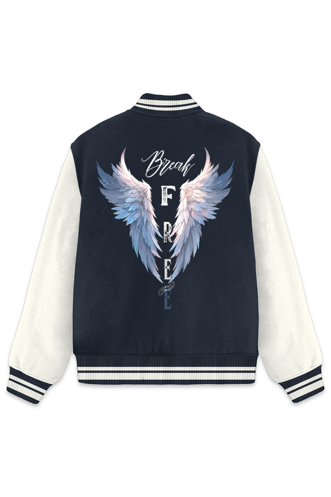 Free Spirit Varsity Jacket Navy Blue