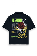 Feeling Loved Oversized Shirt Navy Blue