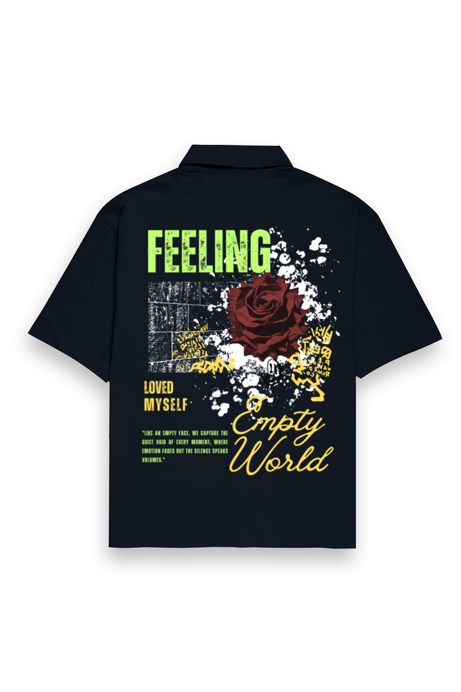 Feeling Loved Oversized Shirt Navy Blue