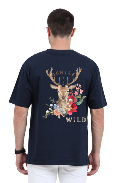 Exotic Escape Oversized T-Shirt Navy Blue