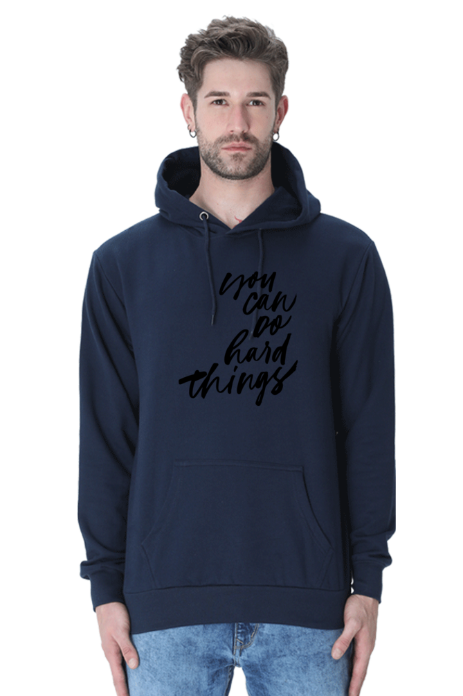 You can do Hard things Unisex Casual Hoodie Navy Blue