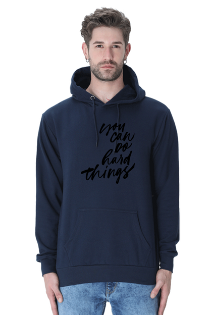 You can do Hard things Unisex Casual Hoodie Navy Blue