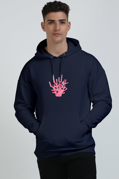 Coral Unisex Oversized Hoodie Navy Blue