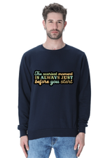 Just Before You Start Casual Sweatshirt Navy Blue