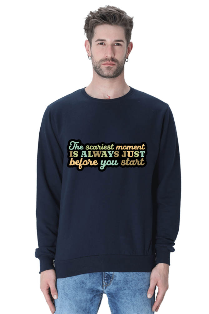 Just Before You Start Casual Sweatshirt Navy Blue