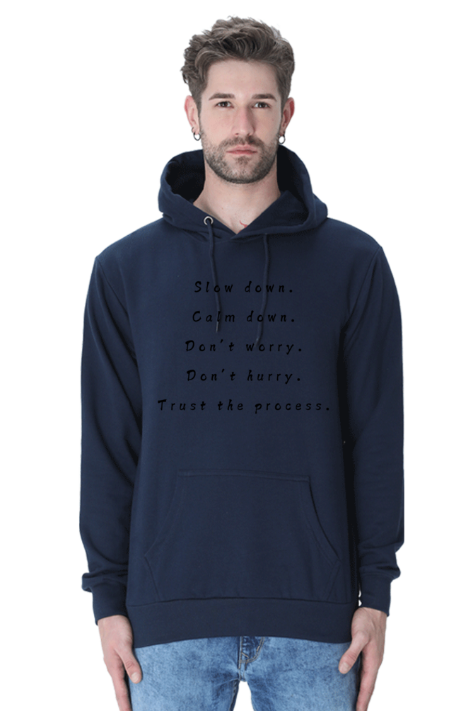 Trust the Process Unisex Casual Hoodie Navy Blue