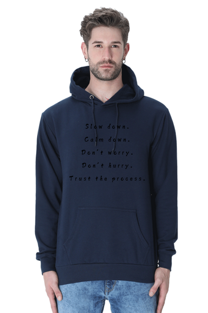 Trust the Process Unisex Casual Hoodie Navy Blue