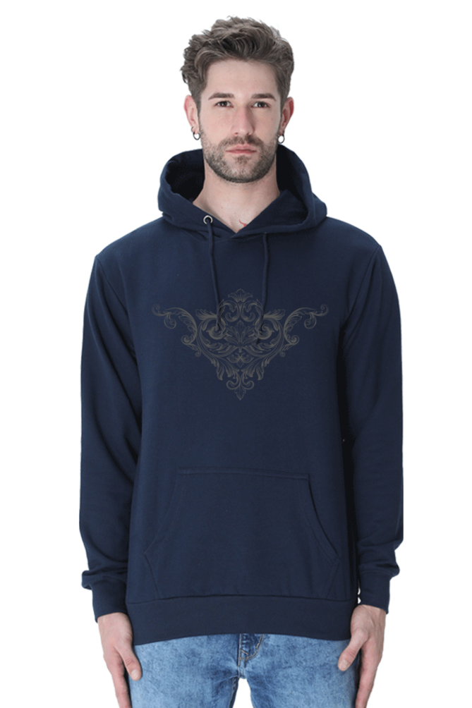 Royal Unisex Casual Hoodie Navy Blue