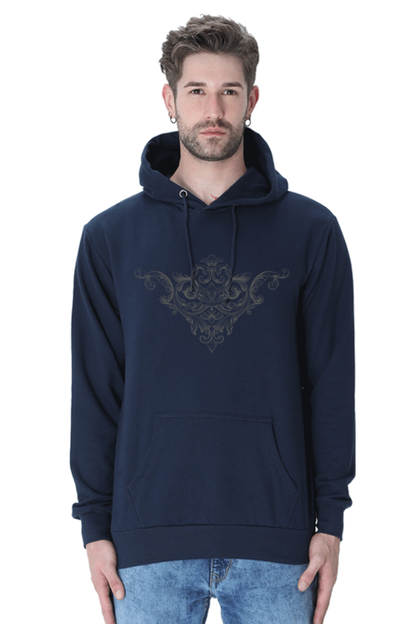 Royal Unisex Casual Hoodie Navy Blue