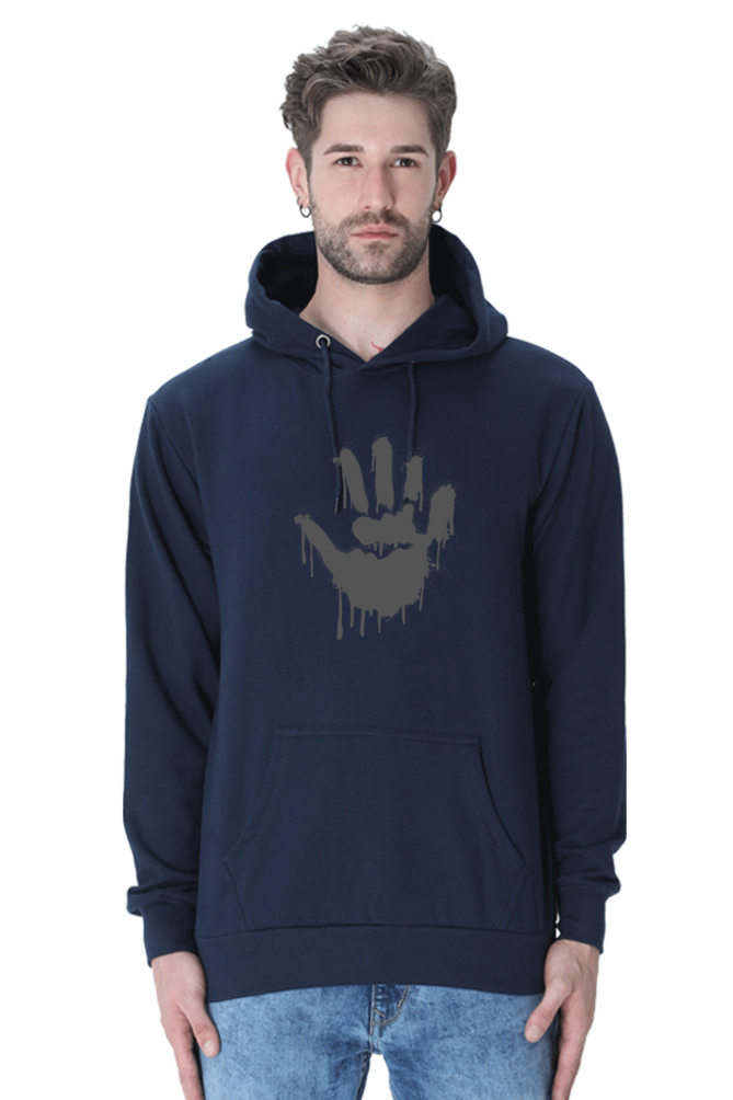 Palm Unisex Casual Hoodie Navy Blue