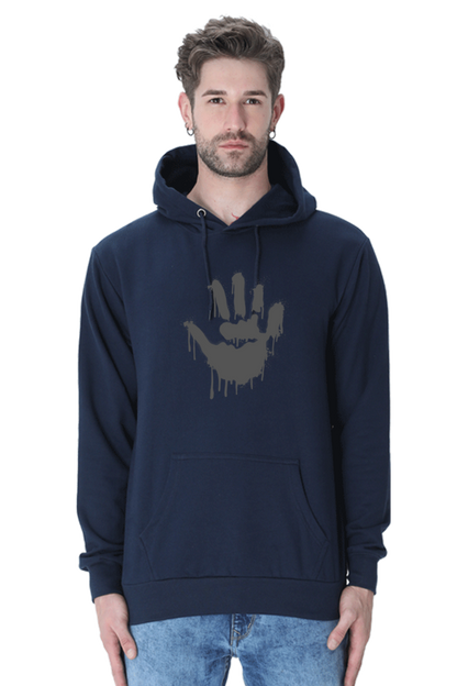 Palm Unisex Casual Hoodie Navy Blue