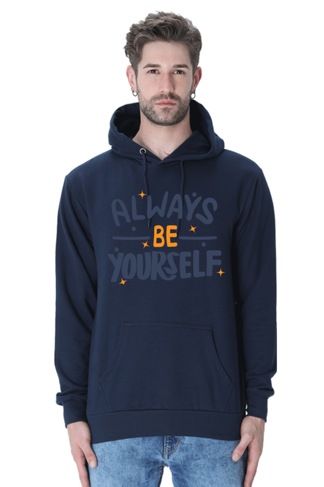 Always be yourself Unisex Casual Hoodie Navy Blue