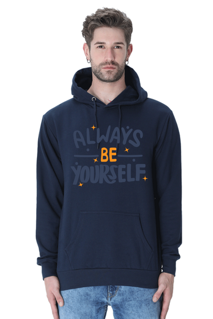 Always be yourself Unisex Casual Hoodie Navy Blue