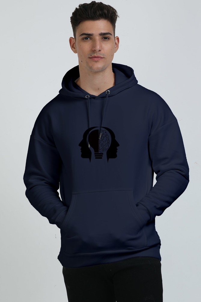 Memory Unisex Oversized Hoodie Navy Blue