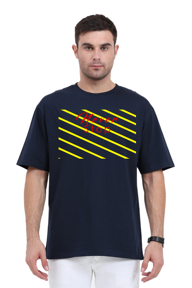 Uncertain Oversized T-Shirt Navy Blue